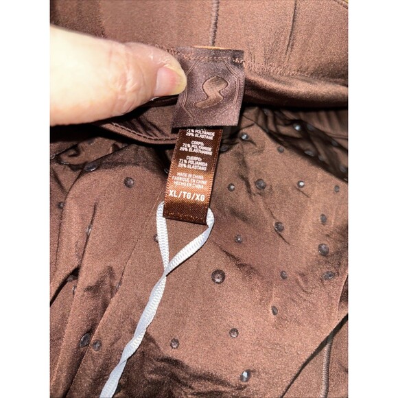 Skims x Swarovski Jelly Sheer Crystal High Waisted Leggings Cocoa XL NEW Stretch - Picture 8 of 9